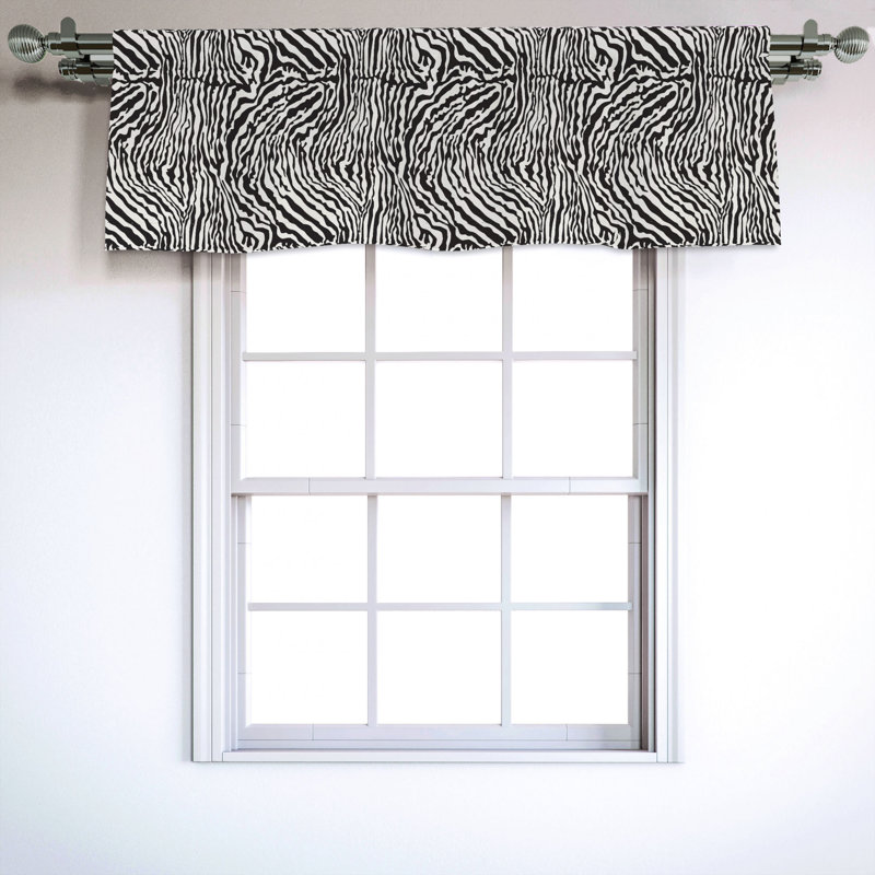 East Urban Home Zebra Print 54" Window Valance Wayfair